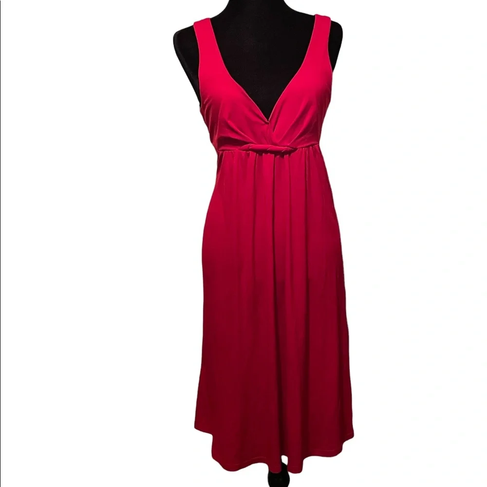90s Vintage Red Strappy Dress - Picture 1 of 9